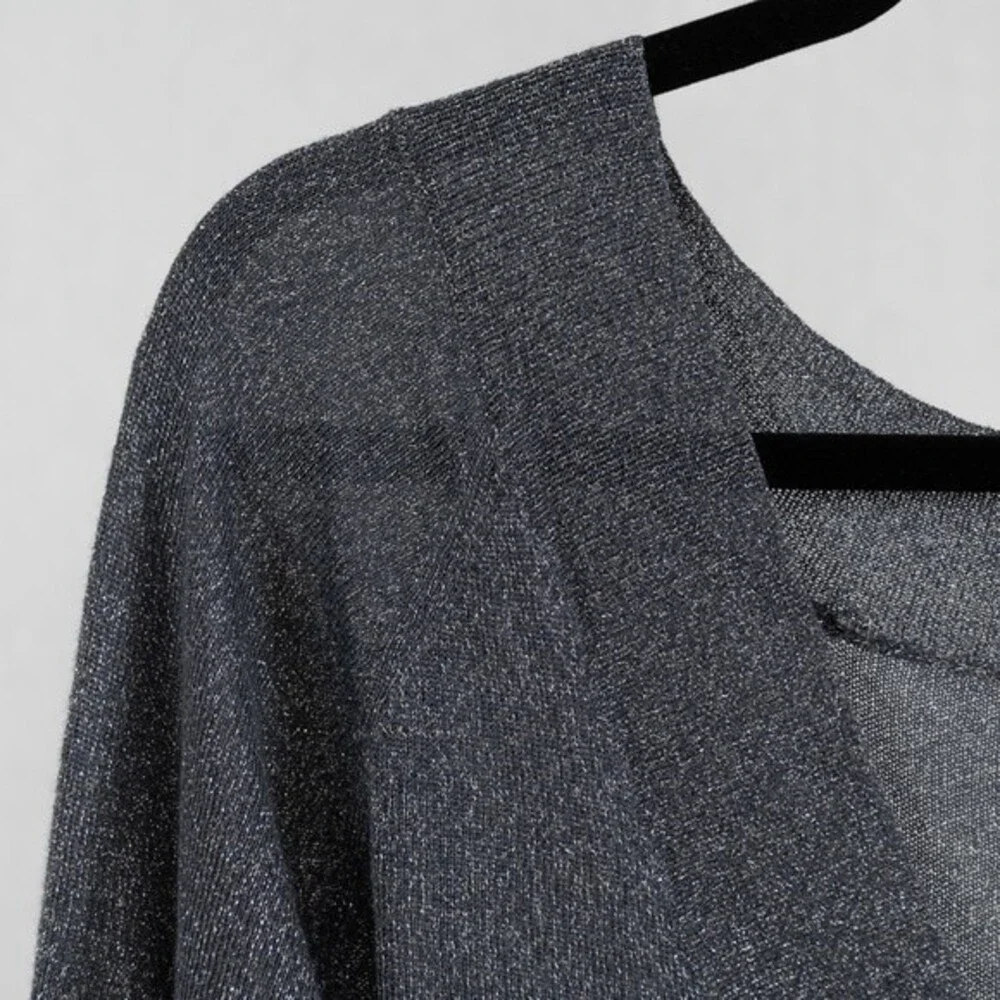 H By Halston shimmer long sleeve top size S